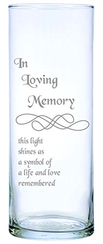 Beautifully Laser Etched Memorial Candle