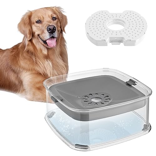Beautlinks 70oz Dog Water Bowl - No-Spill Slow Water Feeder for Dogs