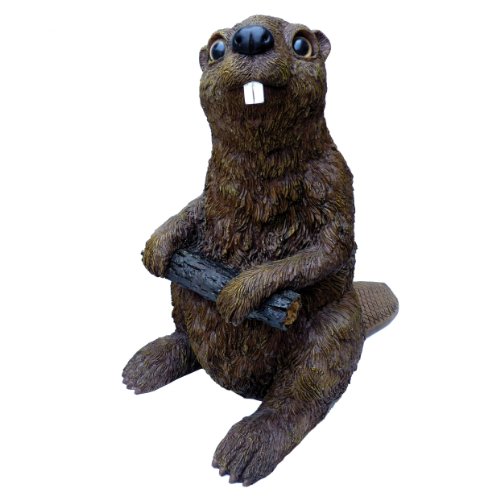 Beaver L Dark Brown - Outdoor Beaver Figurine