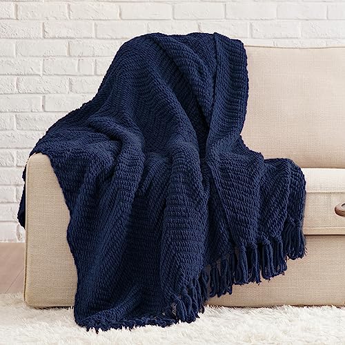 Bedsure Deep Navy Throw Blanket