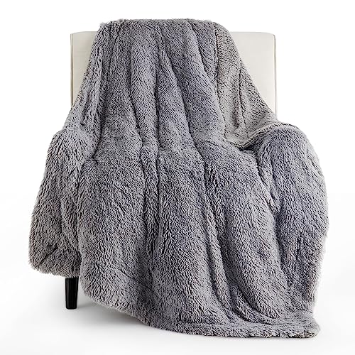 Bedsure Fluffy Faux Fur Throw Blanket