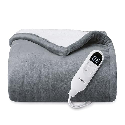 Bedsure Heated Blanket Electric Throw - Soft, Warm, and Convenient