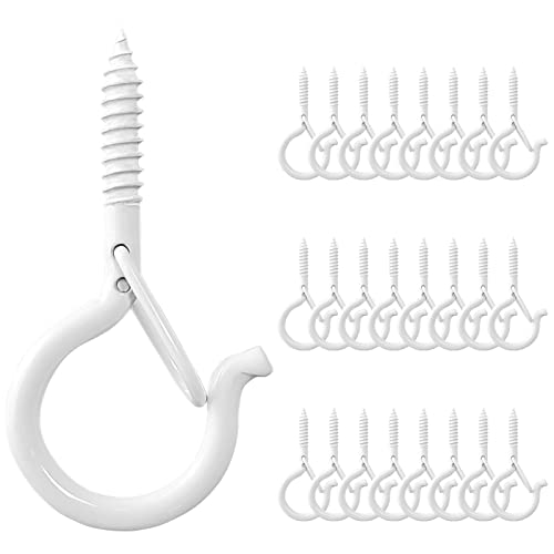 BEHENO 24 PCS Screw Hooks for Outdoor String Lights