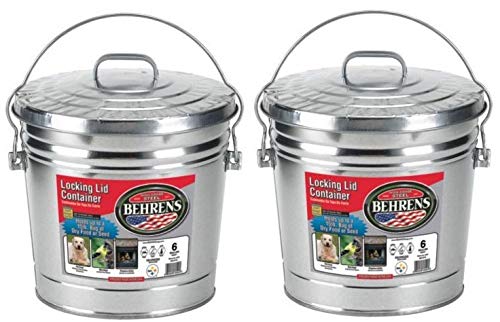 Behrens Locking Lid Trash Can (6 Gallon) - Set of 2