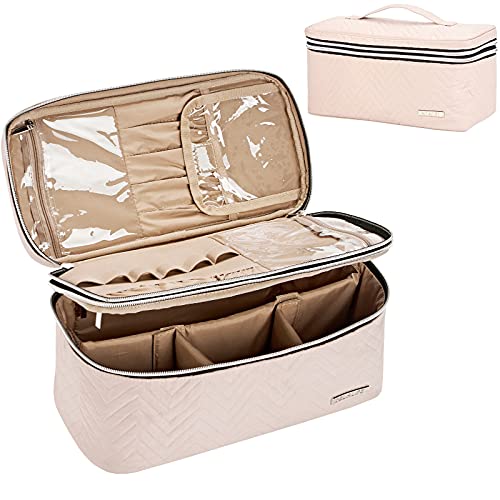 BELALIFE Double Layer Makeup Bag for Travel