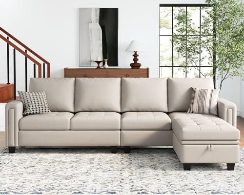 Belffin Leather Sectional Sofa