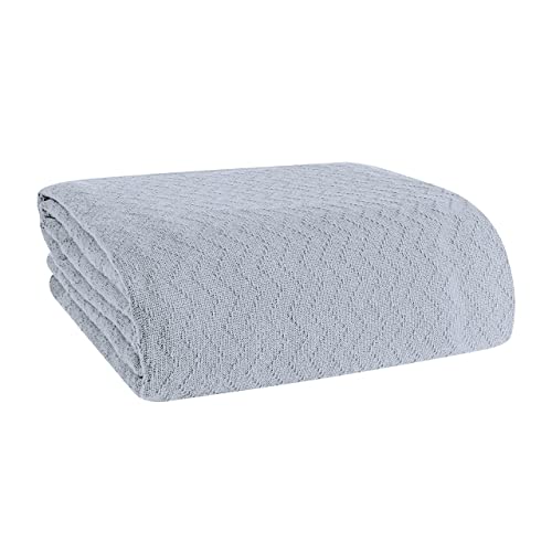 BELIZZI HOME 100% Cotton Bed Blanket - Breathable Thermal Blanket