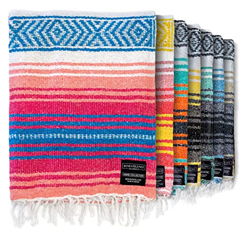 Benevolence LA Authentic Mexican Blanket - Vibrant, Soft, and Versatile