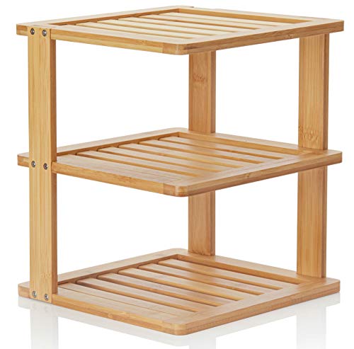 BERYLAND Bamboo Corner Shelf