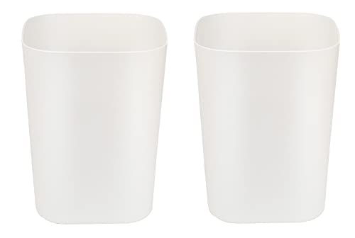 Besli Small Trash Can 2-Pack - Convenient and Stylish Garbage Bins for Bathroom, Bedroom, Kitchen, and Office