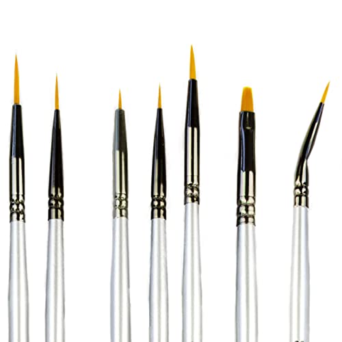Best Miniature Paint Brushes - 7 pcs Detail Paint Brush Set