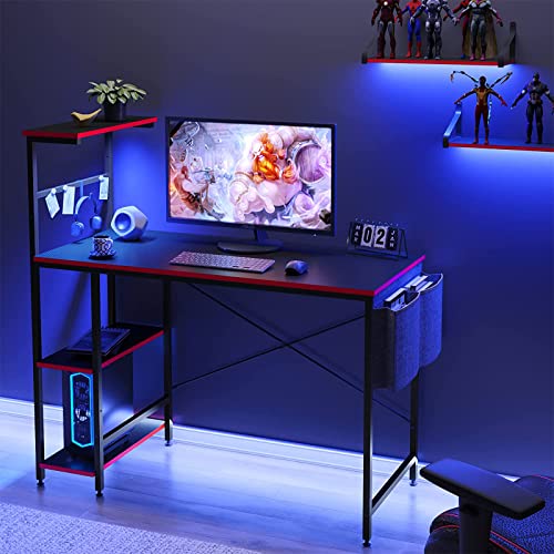 Bestier Gaming Desk with LED Lights