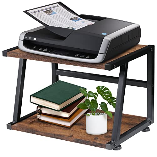 BETTAHOME 2 Tier Desktop Printer Stand with Storage Shelf