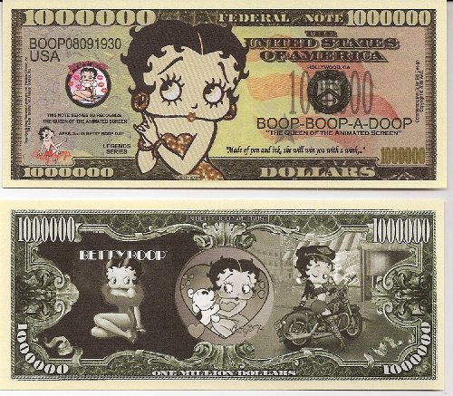 Betty Boop Collectible Novelty Bill