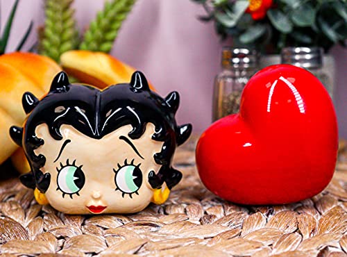 Betty Boop Heart Shaped Love Salt Pepper Shakers Set