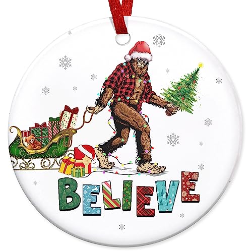 Big Foot Sasquatch Christmas Ornaments