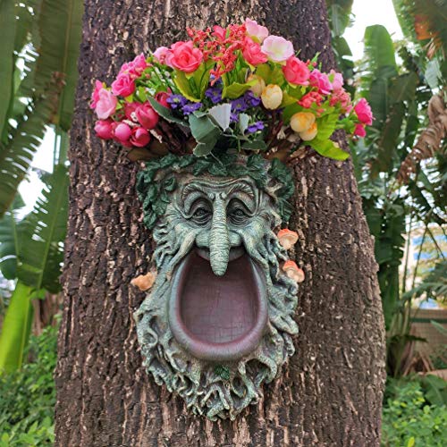 Big Mouth Tree Face Sculpture