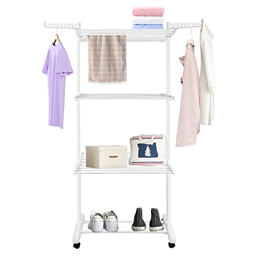 Bigzzia Folding 4-Tier Clothes Drying Rack