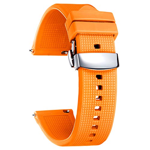 BINLUN Silicone Watch Bands - Quick Release Rubber Sport Watch Straps