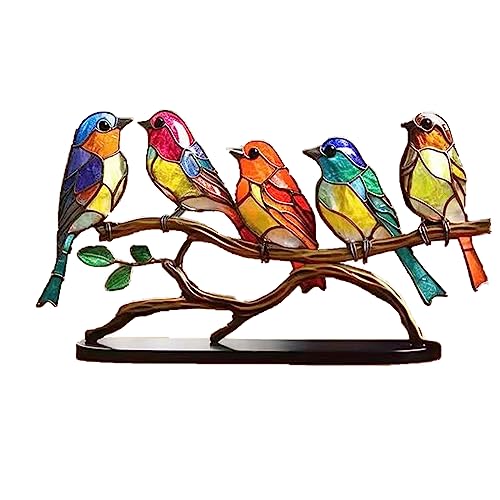 Bird Desktop Ornaments: Colorful Metal Sculpture for Home Decor Bird Desktop Ornaments: Colorful Metal Sculpture for Home Decor