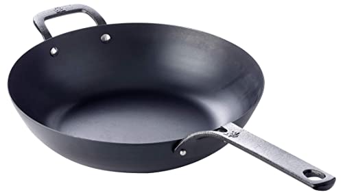 BK Carbon Steel Induction Compatible 12" Wok - Durable and Professional