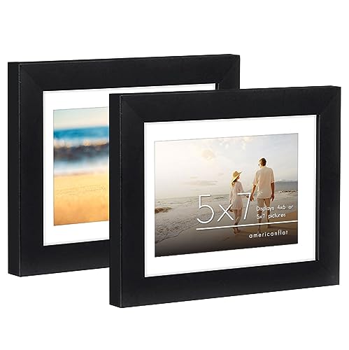 Black 5x7 Picture Frames Set of 2