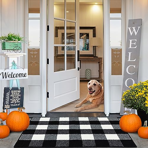 Black and White Rug for Farmhouse Entryway