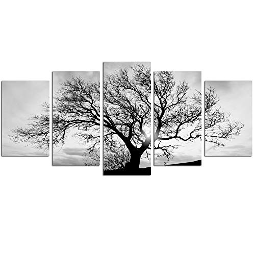 Black and White Tree Canvas Wall Art