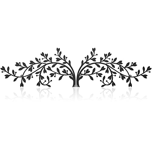 Black Branch Leaf Decorative Wrought Iron Wall Decor