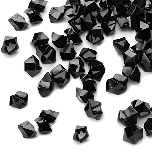 Black Fake Ice Rocks - Table Scatter Decorations