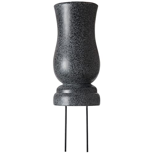 Black Granite Design Cemetery Vase