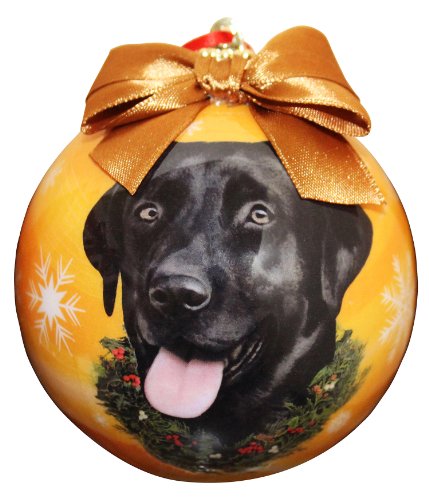 Black Lab Christmas Ornament Shatter Proof Ball Easy To Personalize A For Black Lab Lovers