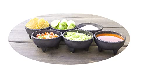 Alpine Cuisine Small Salsa Bowls (Molcajete) 3pc Set, Food Grade Plastic  Material, Heavy Duty & Easy to Clean, Multi-Purpose Salsa Bowl for Serving