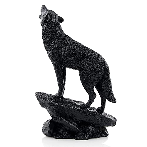 Black Wolf Sculpture Figurine