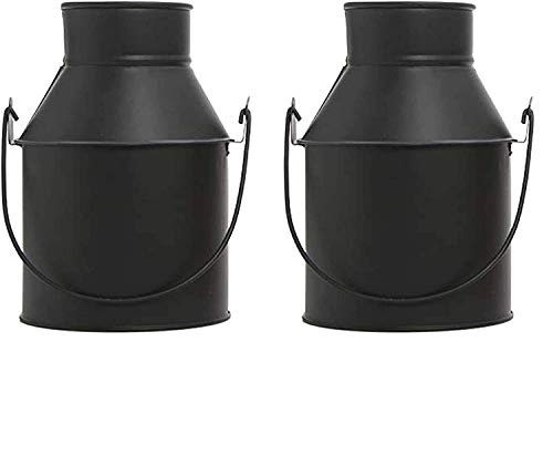 Black Zinc Jug Vases/Planters - Decorative Floral Vases
