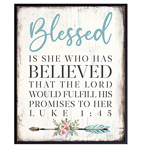 Blessed Is She Religious Wall Decor