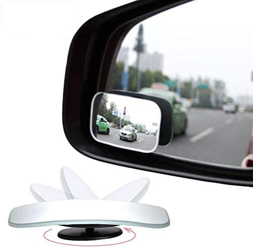 Blind Spot Mirror, Amfor HD Glass Convex Lens Frameless Adjustable Blind Spot Mirror for All Universal Vehicles Car Stick-on Design (2 PCS) (Rectangle)