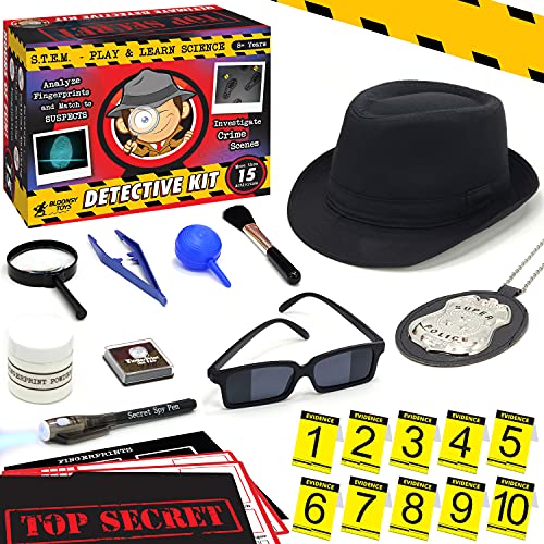BLOONSY Spy Kit for Kids - Detective Fingerprint Toys