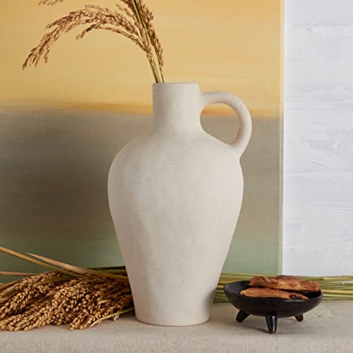 BlossoME Ceramic White Vase for Home Décor