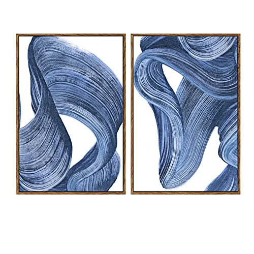 Blue Abstract Wall Art Set