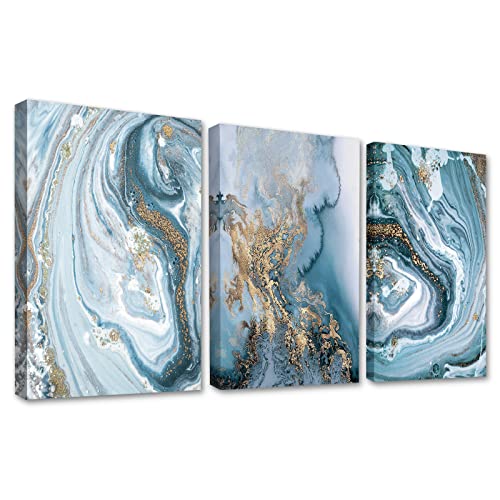 Blue Abstract Watercolor Canvas Wall Art