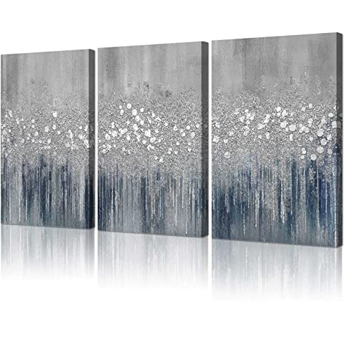 Blue and Grey Fluid Canvas Print Pictures