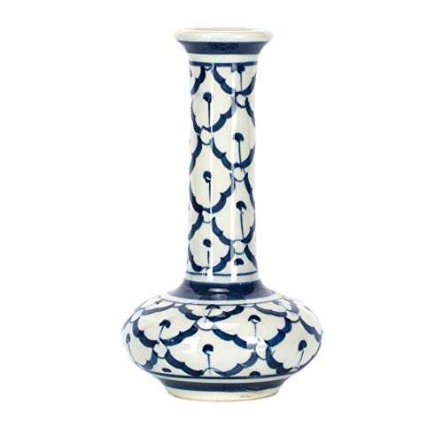 Blue and White Porcelain Ceramic Little Bud Vase