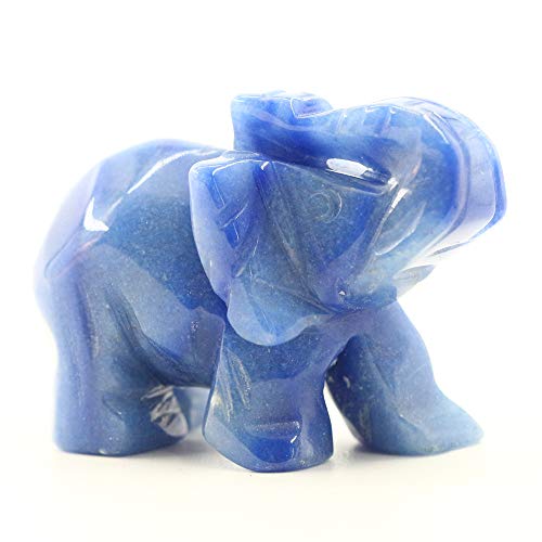 Blue Aventurine Elephant Figurines