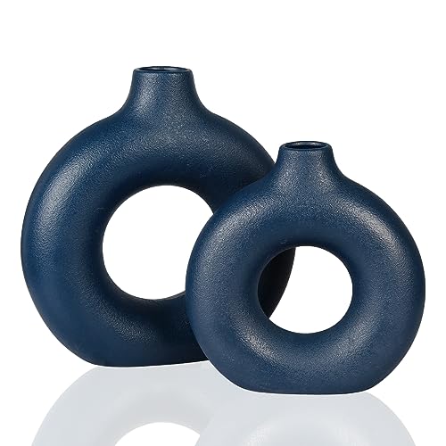 Blue Ceramics Vase for Home Decor