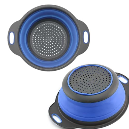 Blue Collapsible Kitchen Strainer