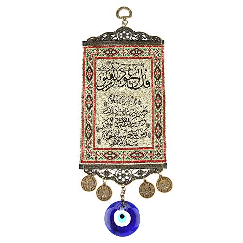 Blue Evil Eye Turkish Blue Evil Eye Wall Hanging Ornament Evil Eye Quran Tapestry Turkish Rug Wall Hanging Decor