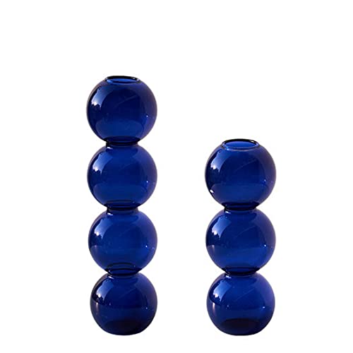 Blue Glass Vases Set