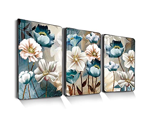 Blue Lotus Flower Wall Art for Home Decorations