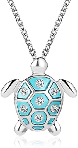 Blue Turtle Pendant Necklace